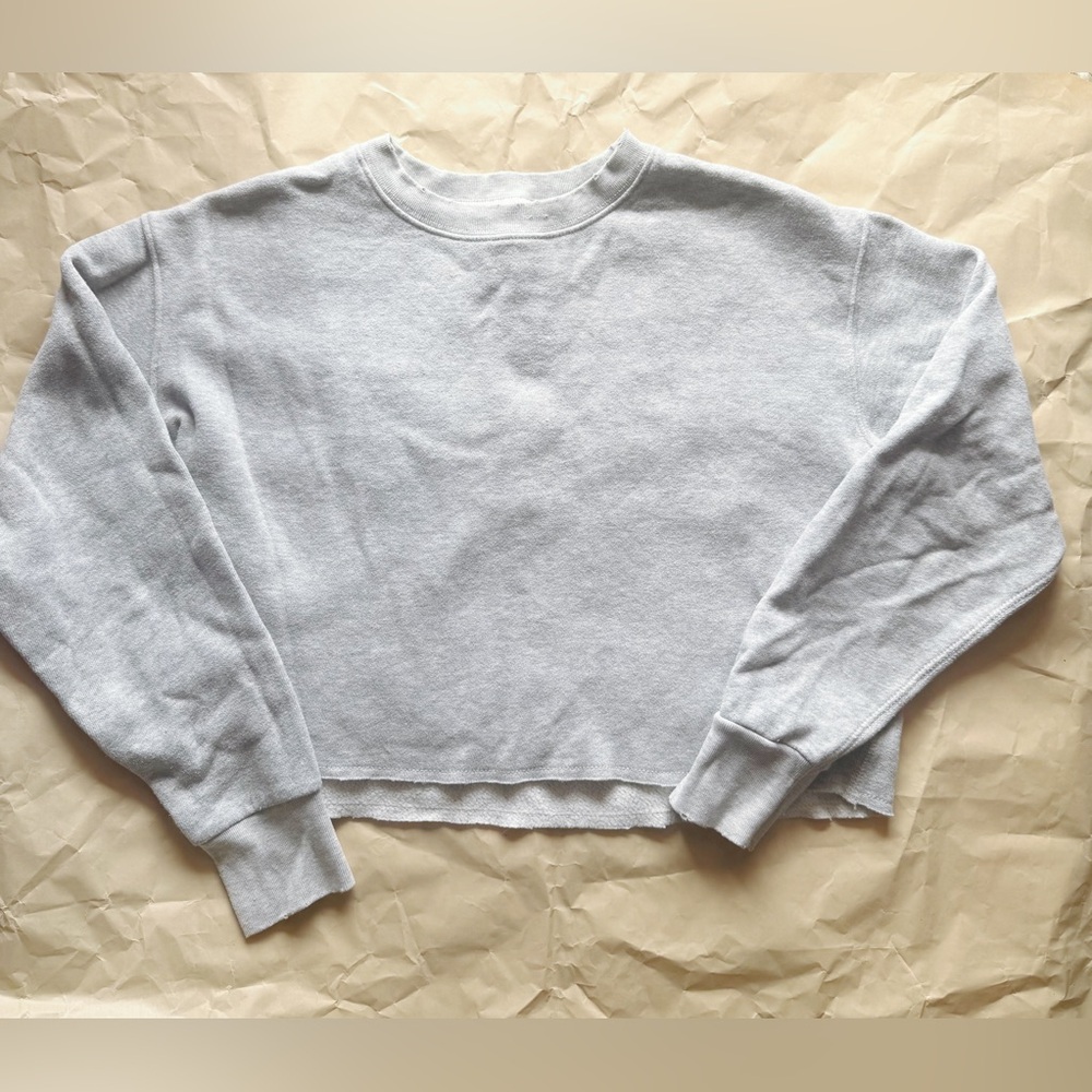 Gray Cropped Sweatshirt